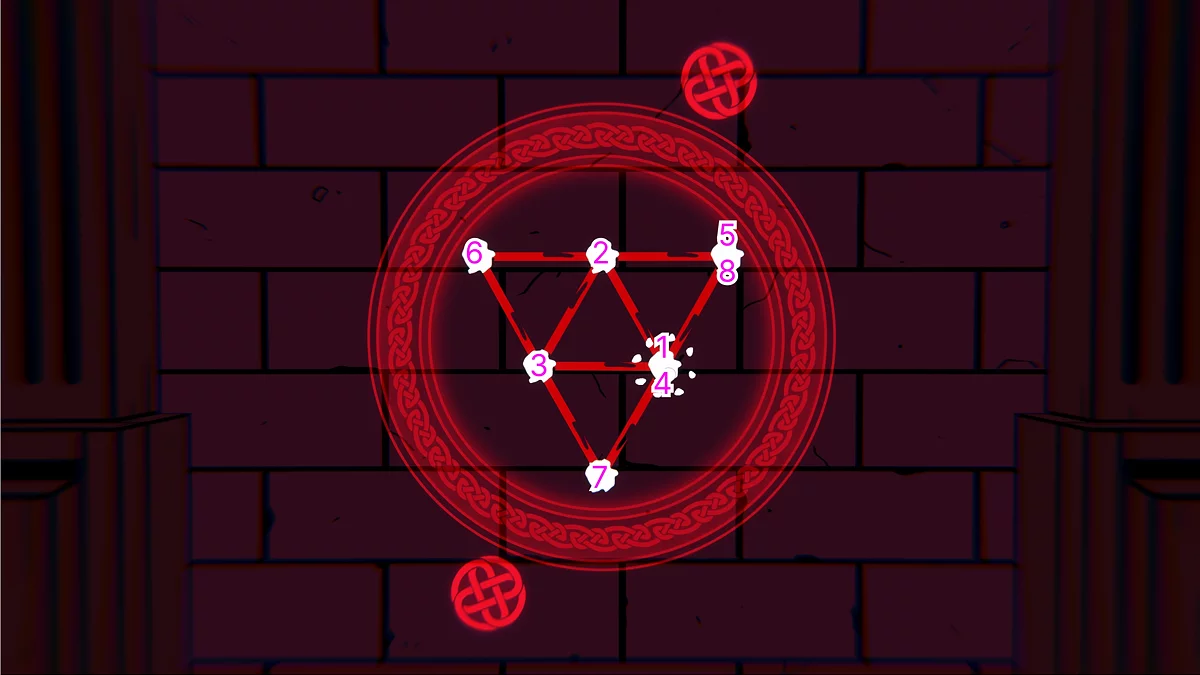 Решение второй головоломки с магической печатью