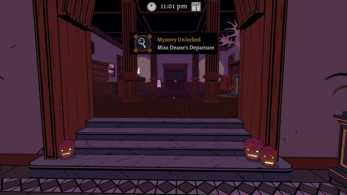 Изучение территории особняка и сбор первых улик