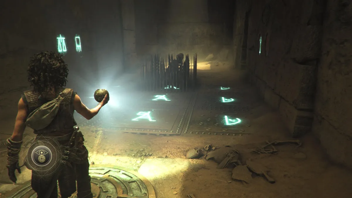 София проявляет безопасные символы в зале с шипами в Resonance: A Plague Tale Legacy