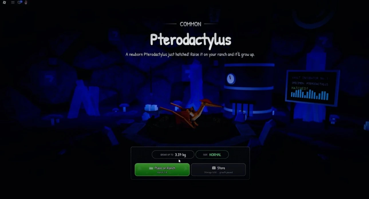 Летающий питомец в Prehistoric Farm