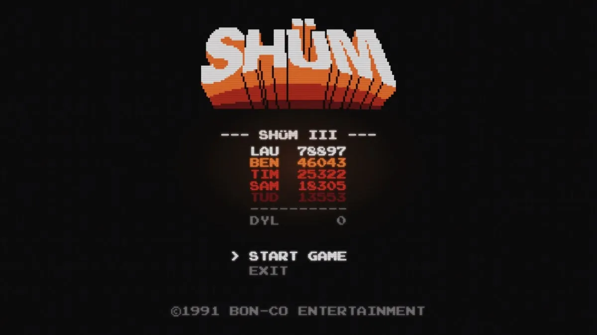 Стартовое меню заезда SHÜM в Control Resonant