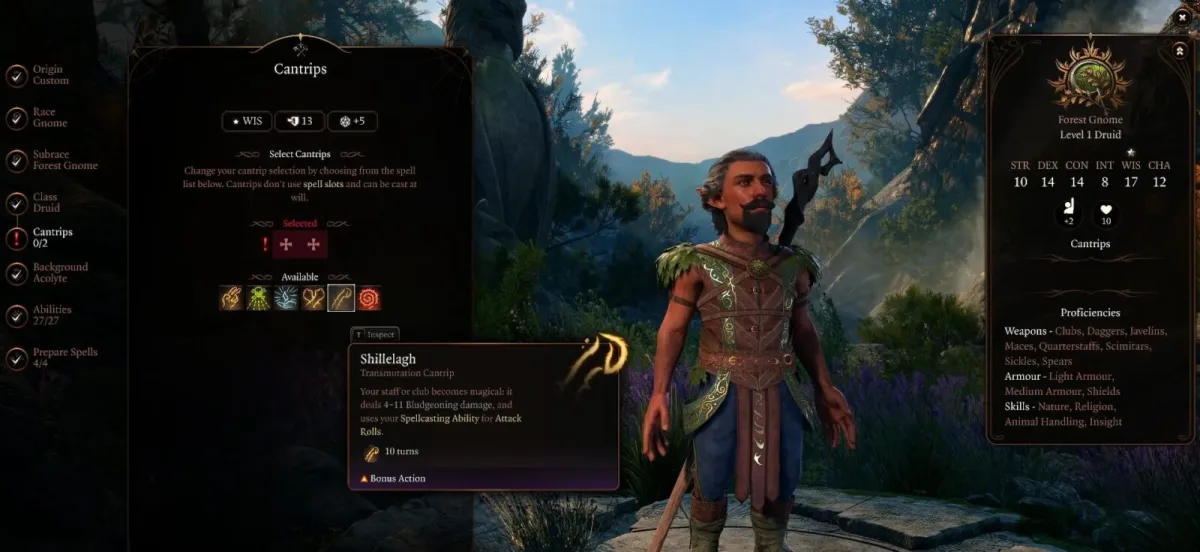 Лучшие заклинания друида 1 уровня в Baldur's Gate 3