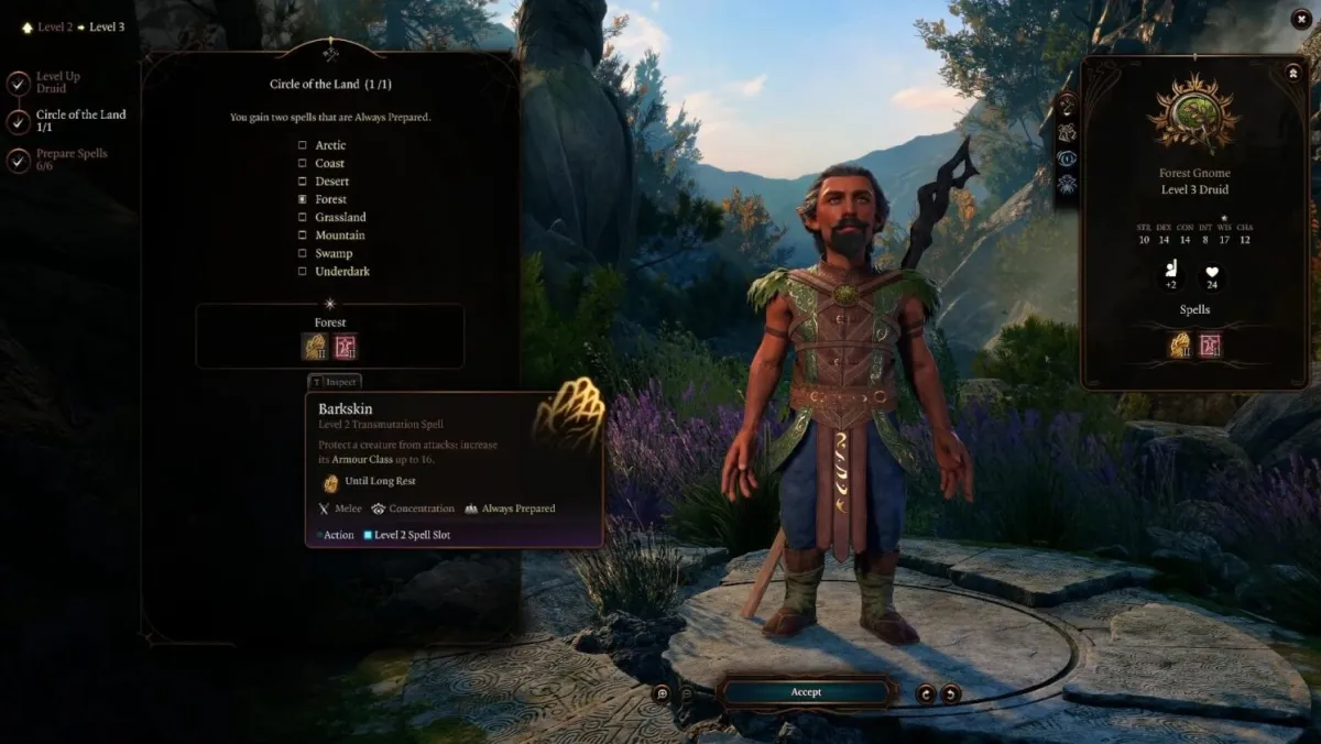 Заклинания друида 3 уровня в Baldur's Gate 3