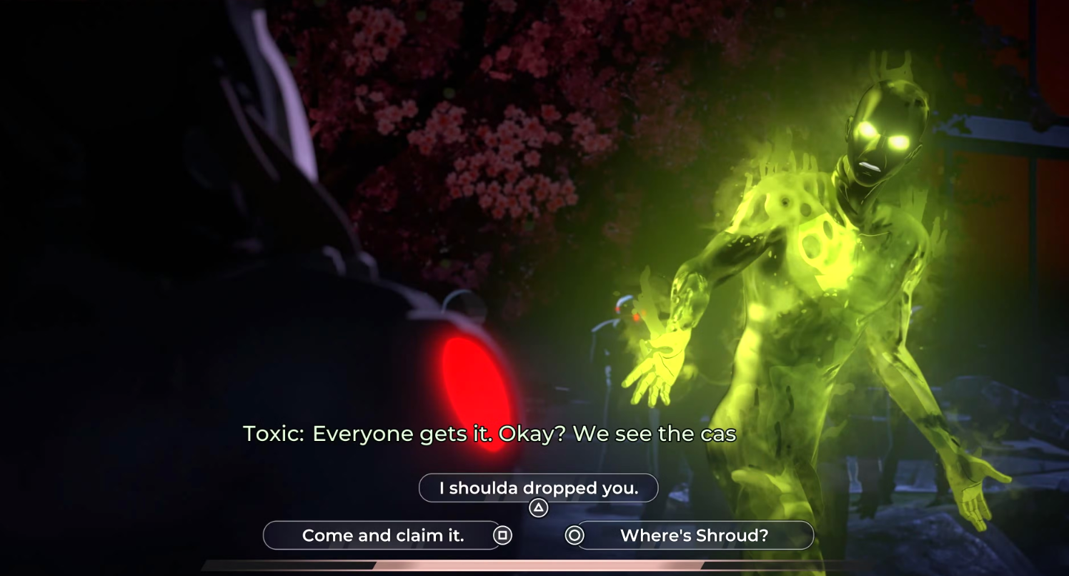 Встреча с Токсиком во внутреннем дворе в костюме Мехамена