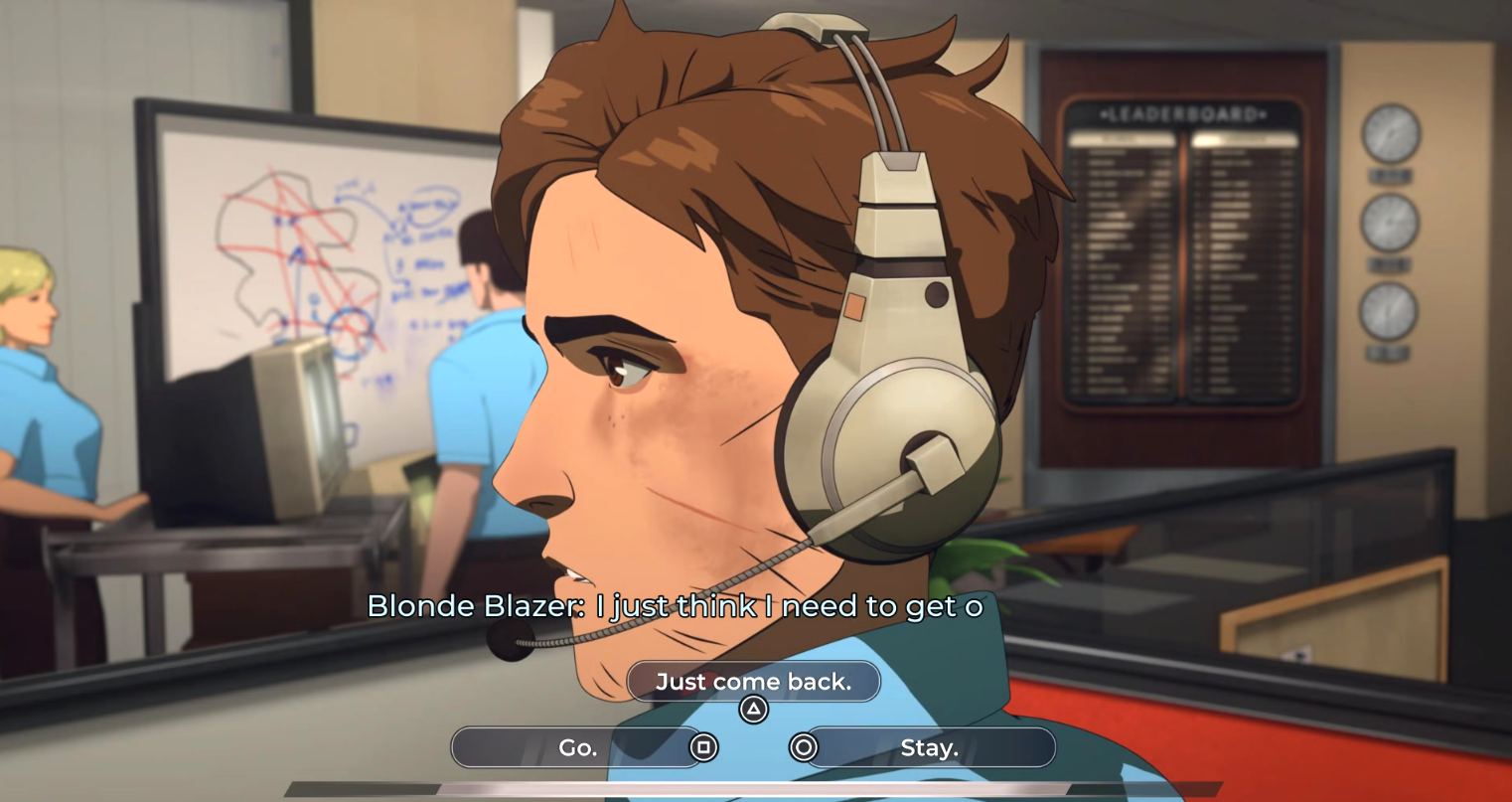 Выбор реплики при разговоре с Блонди Блейзер в начале эпизода 8 Dispatch