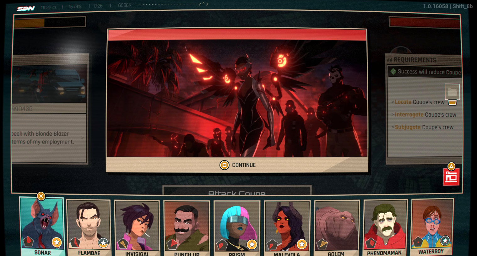 Индикатор состояния города в левом верхнем углу экрана Dispatch