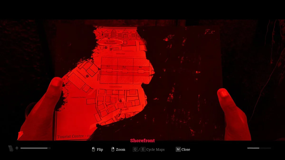 Карта Иного мира набережной Сент-Амелии в Silent Hill: Townfall