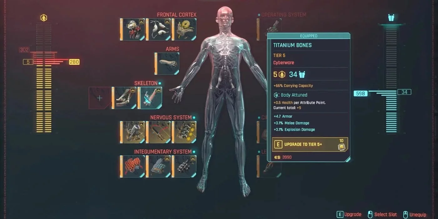Легендарный имплант Титановые кости в Cyberpunk 2077