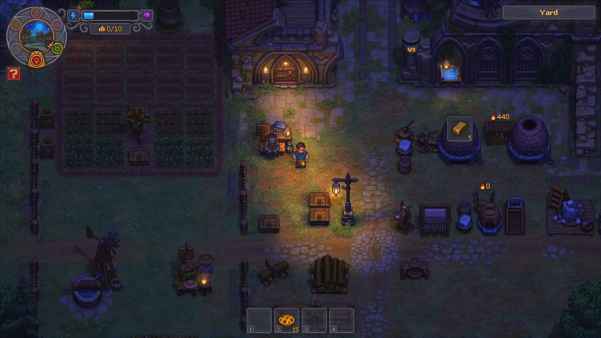 Зомби-рабочие на базе в Graveyard Keeper 2
