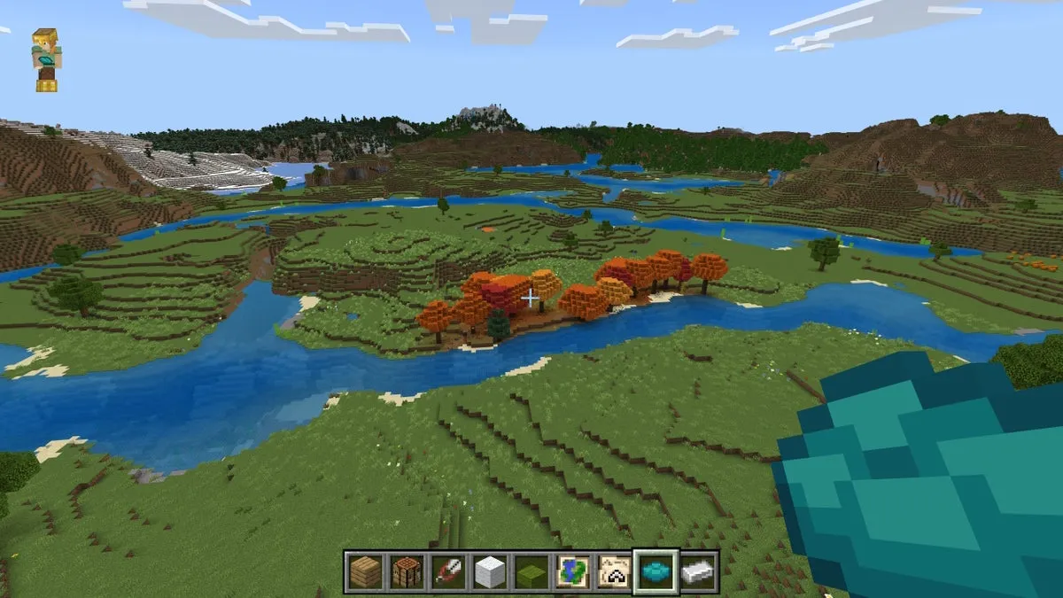 Панорама биома «пятнистый лес» в Minecraft