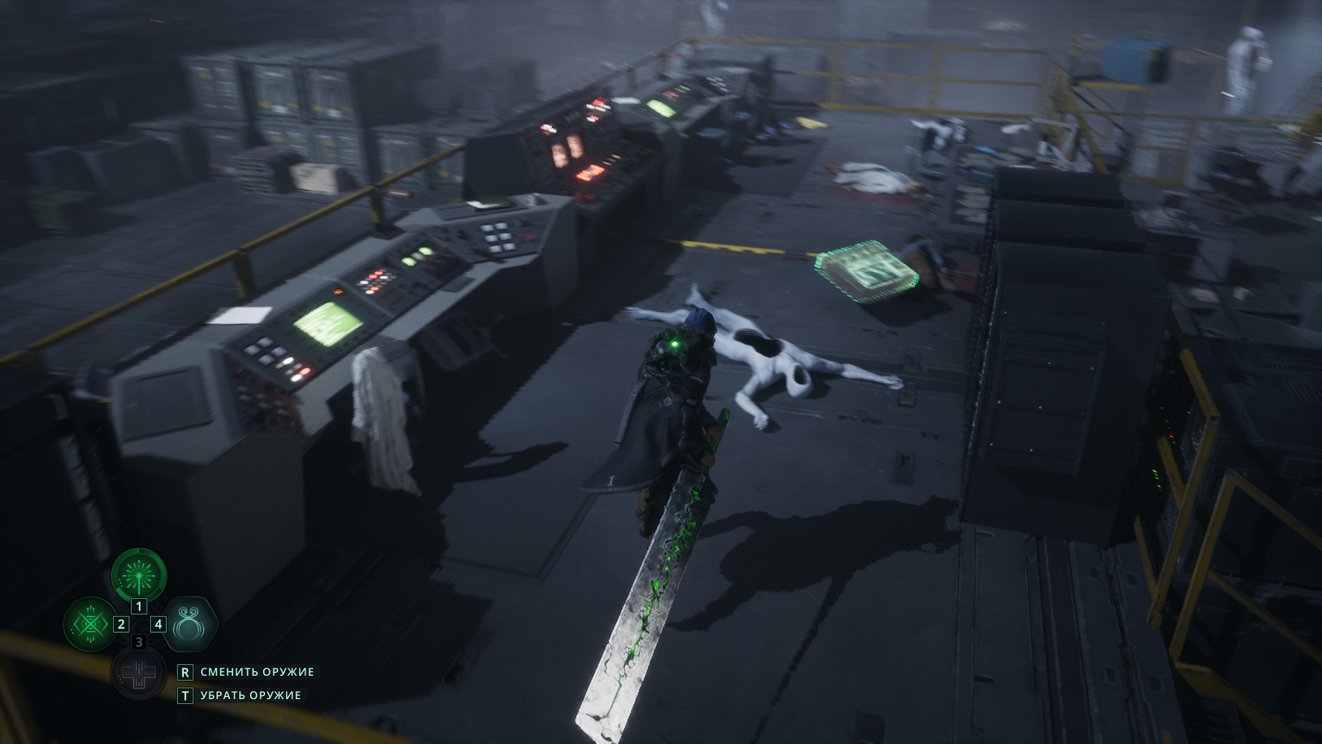 Лестница возле освещенной палатки