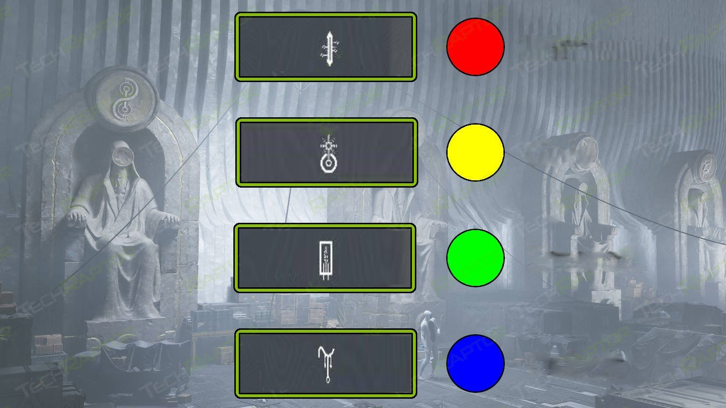 Символы эмоций и соответствующие цвета