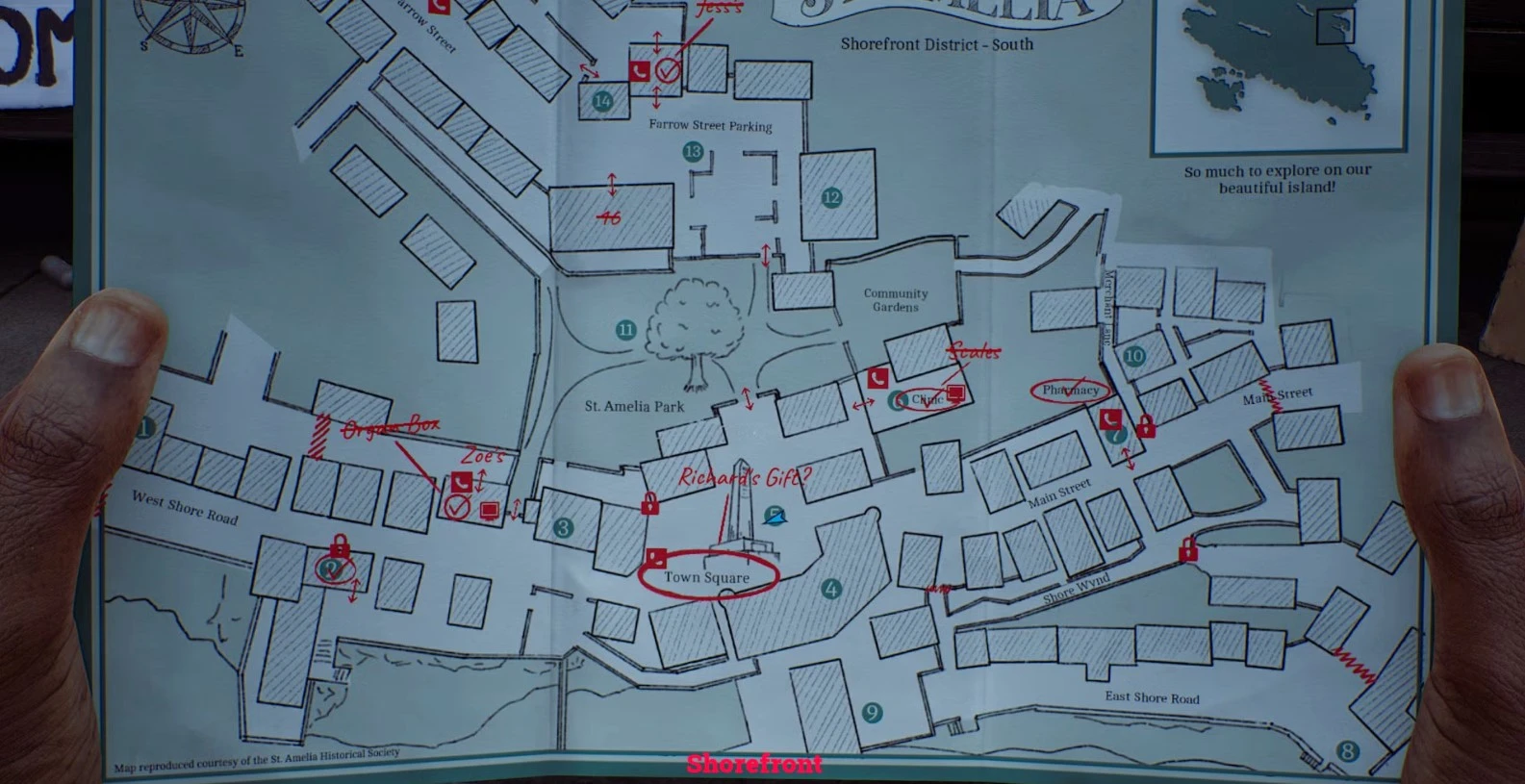 Ящик с подарком Ричарда на городской площади в Silent Hill: Townfall