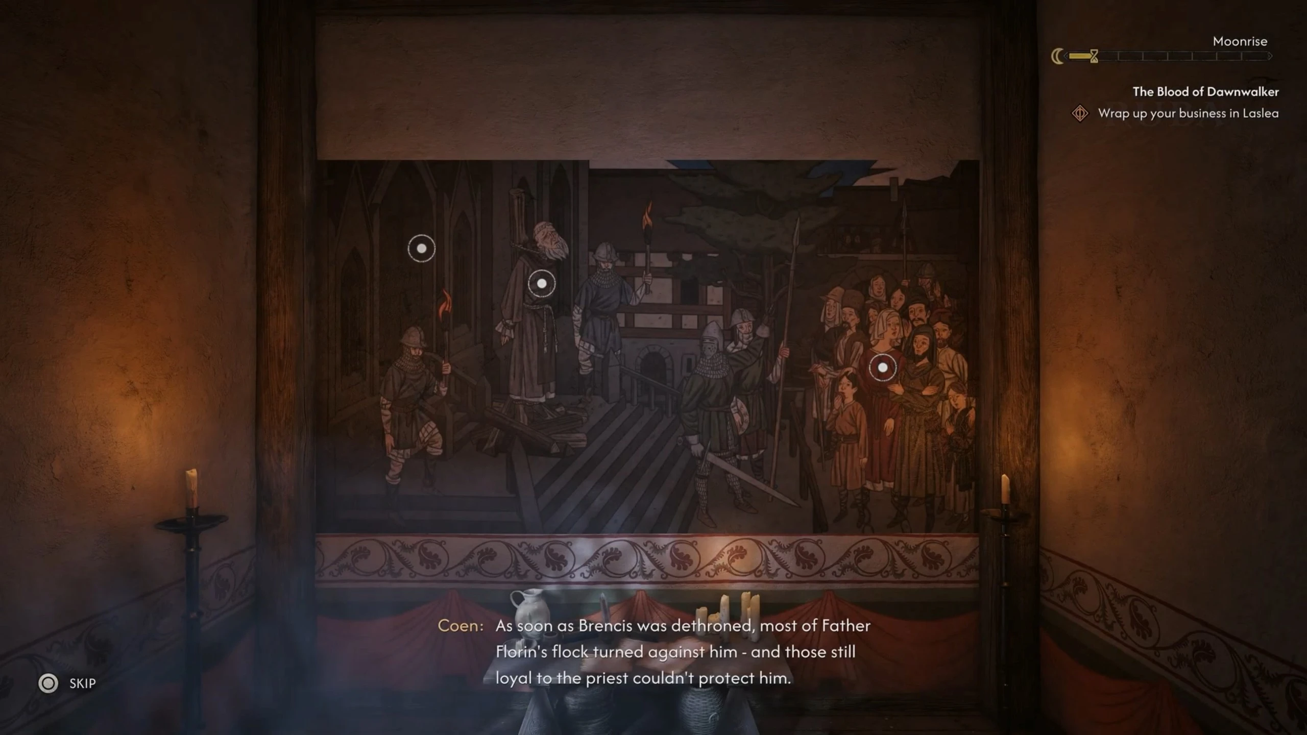 Фреска отца Флориана в неблагоприятной концовке The Blood of Dawnwalker