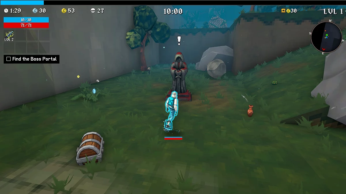 Кровавая статуя проклятия босса в MegaBonk