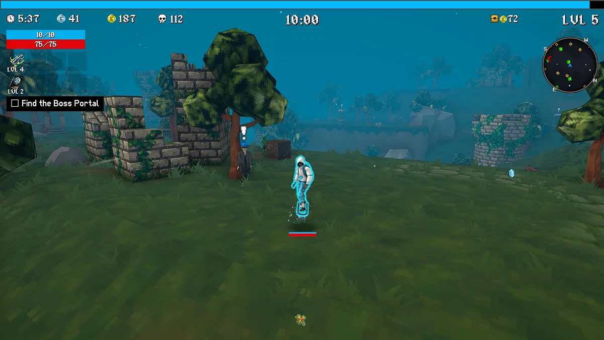 Торговец в цветной шляпе в MegaBonk