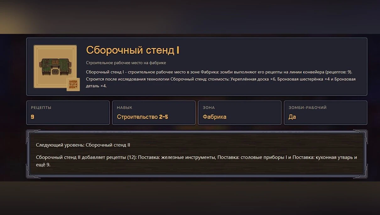 Сборочный стенд, на котором собирается ящик поставки