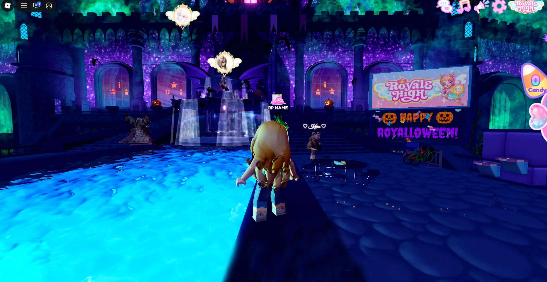 Ответы на истории Фонтана Кошмаров в событии Royale High Halloween Halo 2026