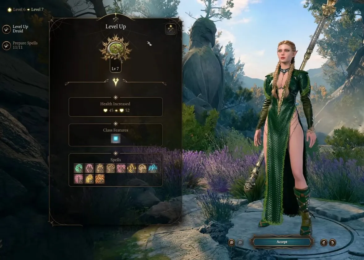 Друид Круга звёзд в Baldur’s Gate 3: выбор на 7 уровне
