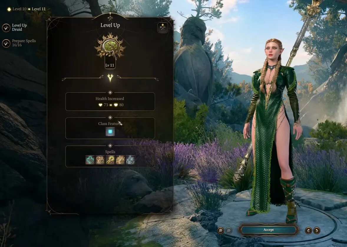 Друид Круга звёзд в Baldur’s Gate 3: выбор на 11 уровне