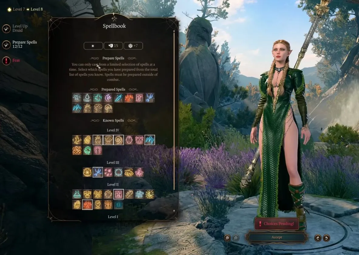 Друид Круга звёзд в Baldur’s Gate 3: выбор на 8 уровне
