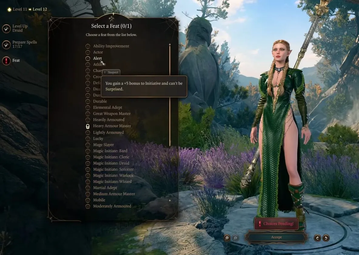 Друид Круга звёзд в Baldur’s Gate 3: выбор на 12 уровне