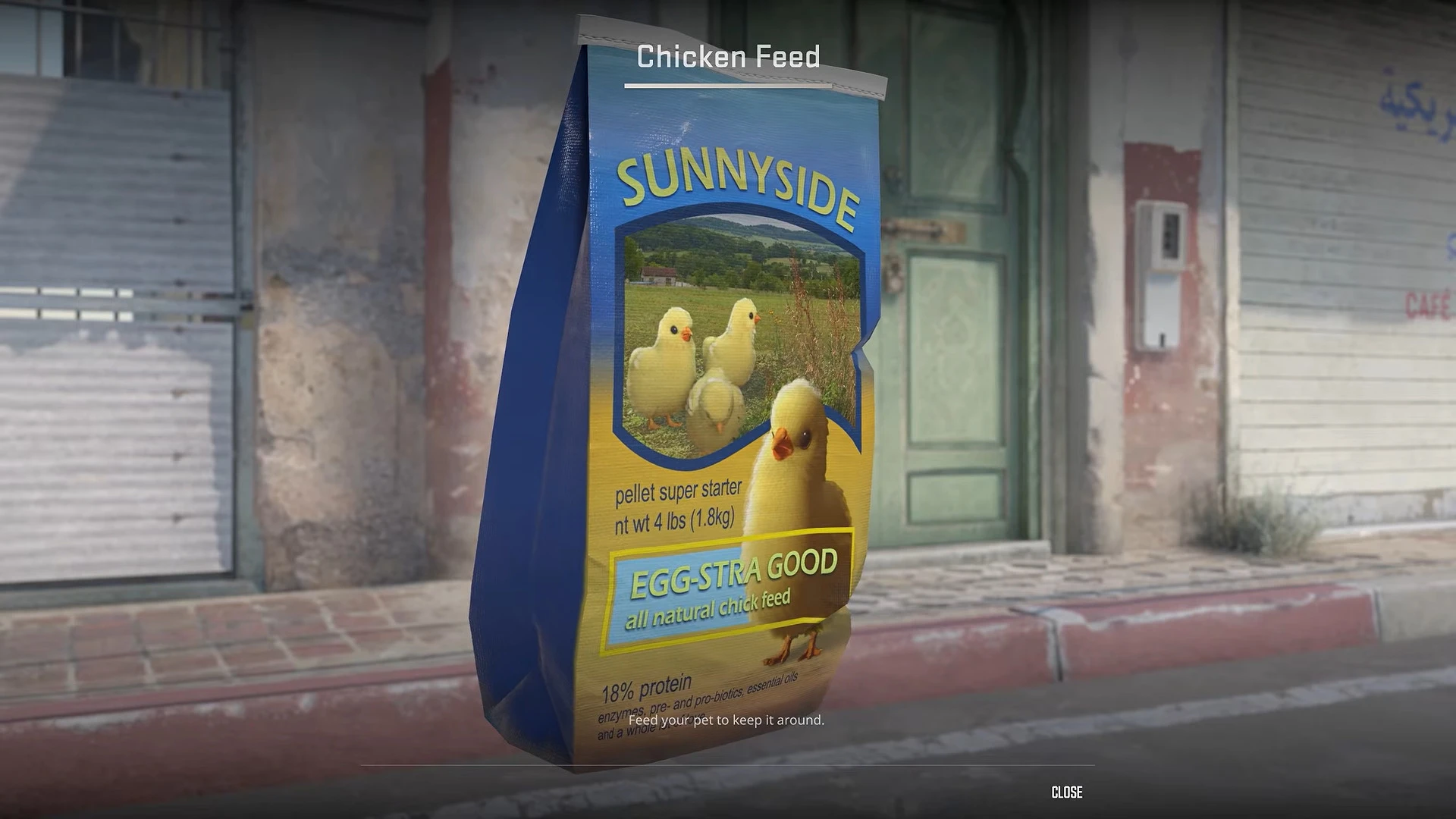 Предмет Корм для кур Chicken Feed в меню питомца CS2