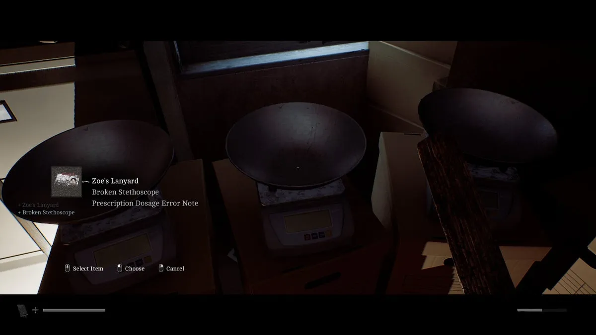 Головоломка с весами в кабинете клиники в Silent Hill: Townfall
