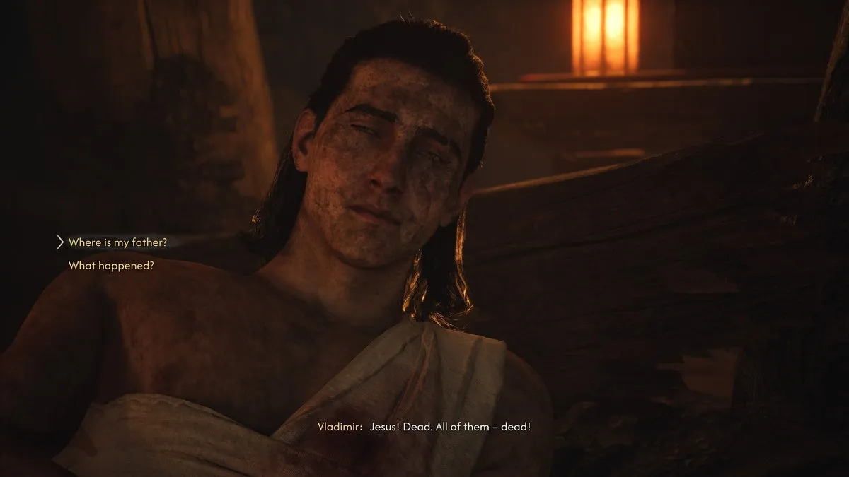 Раненый Коэн в шахте в The Blood of Dawnwalker