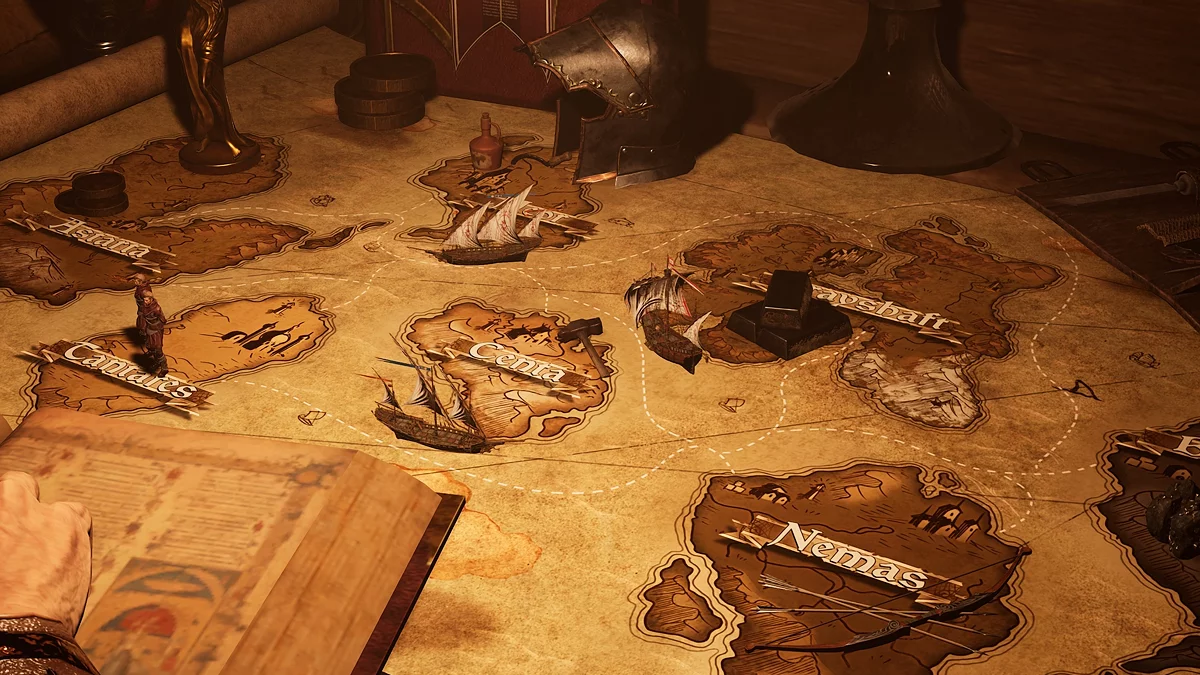 Рыцарь Сирдар даёт советы главному герою в начале игры