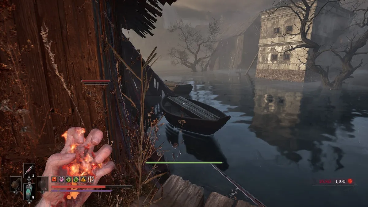 Уильям стоит перед лодкой у воды в Valor Mortis