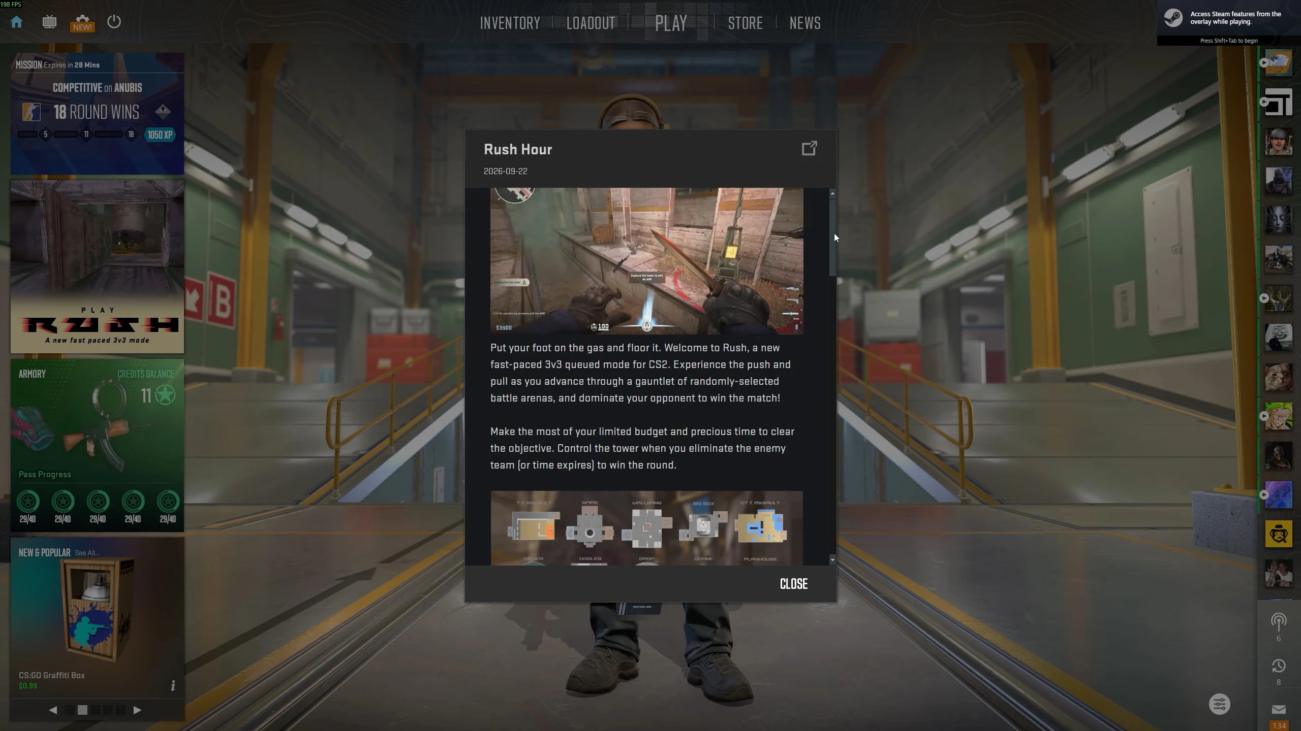 Геймплей режима «Штурм» в Counter-Strike 2