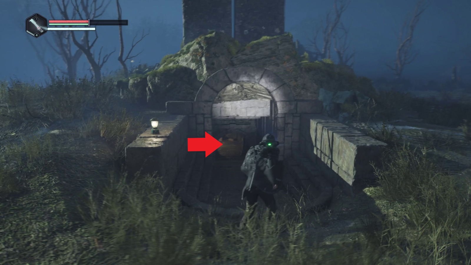 Вход в подземелье под западной башней