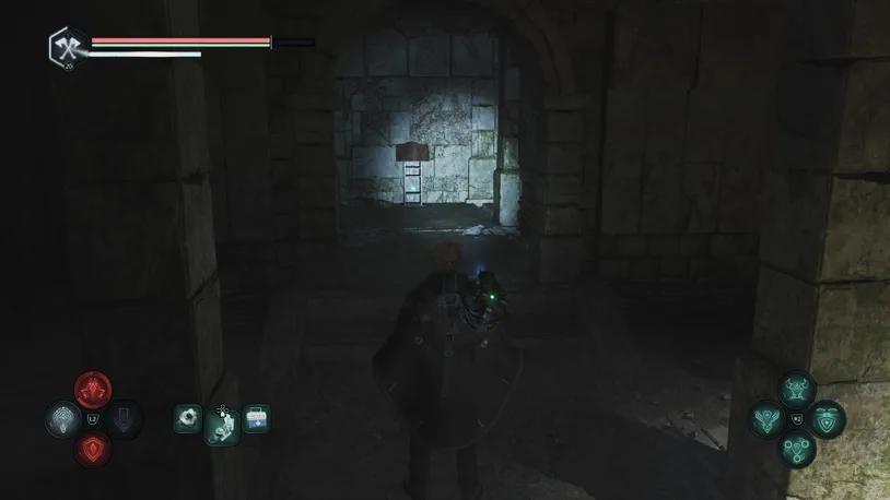 Открытая дверь после активации всех факелов