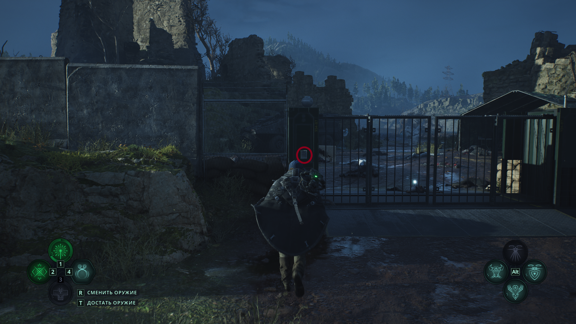 Кодовый замок на воротах военной базы