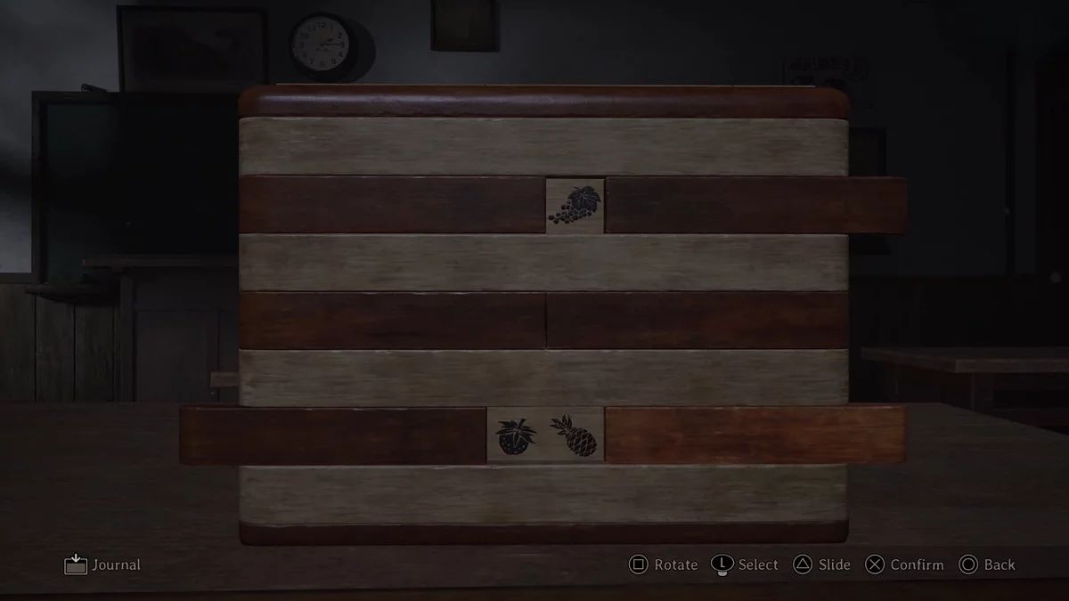 Решение первого этапа головоломки с фруктами, сторона 2 в режиме Сложно