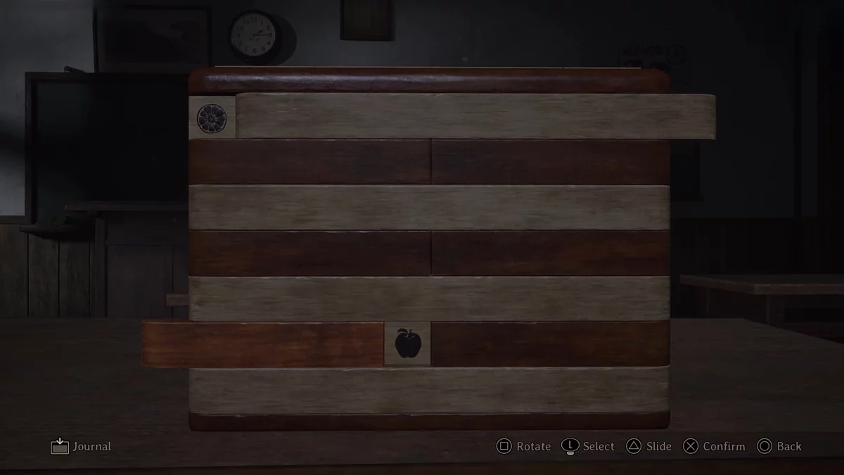 Решение первого этапа головоломки с фруктами, сторона 1 в режиме Затерянный в тумане