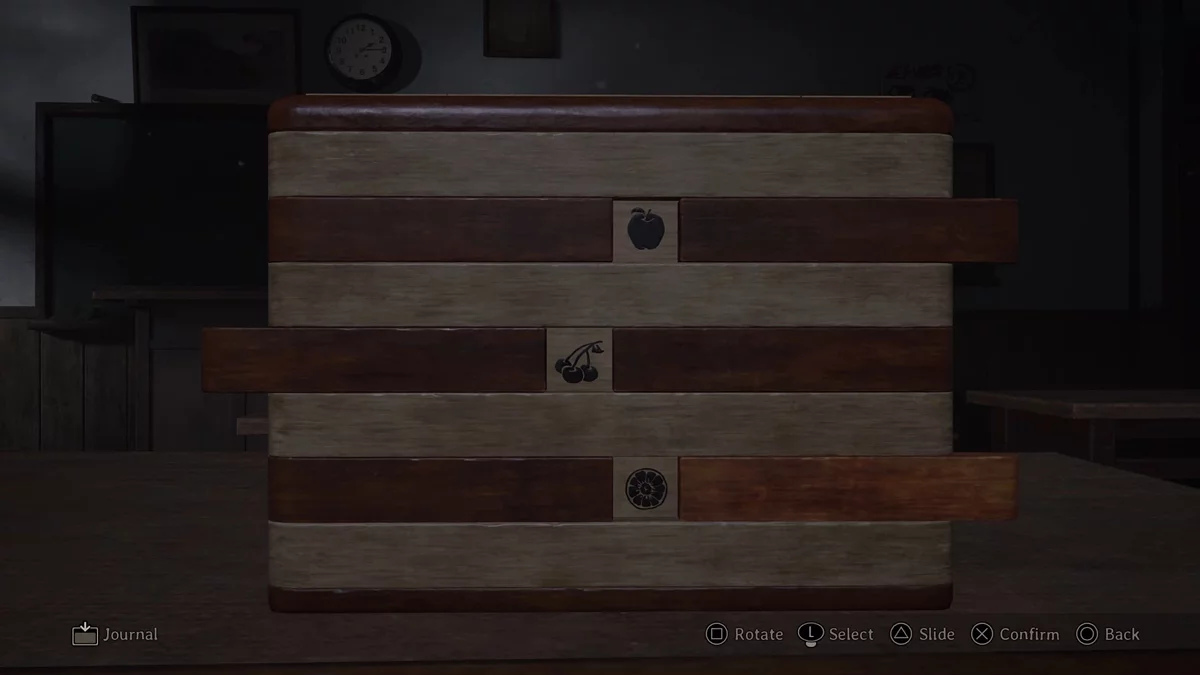 Решение первого этапа головоломки с фруктами, сторона 1 в режиме Сложно