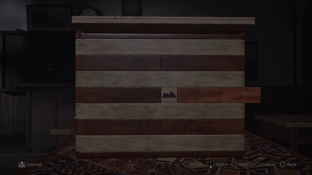 Решение второго этапа головоломки с книгами, сторона 2 в режиме Сложно