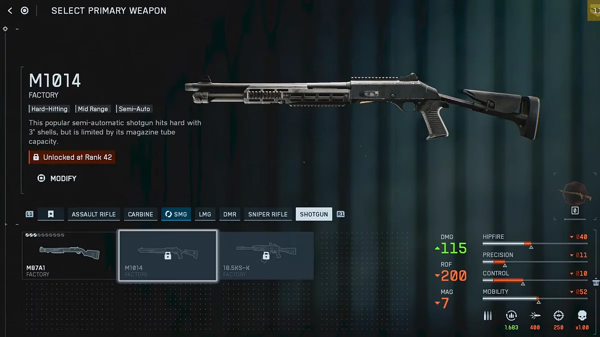 Дробовик M1014 в Battlefield 6 с высокой скорострельностью 200