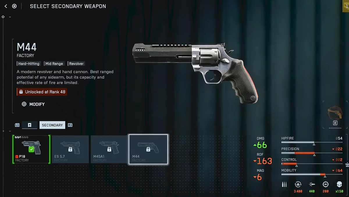 Пистолет M44 в Battlefield 6 - мощнейший урон 66