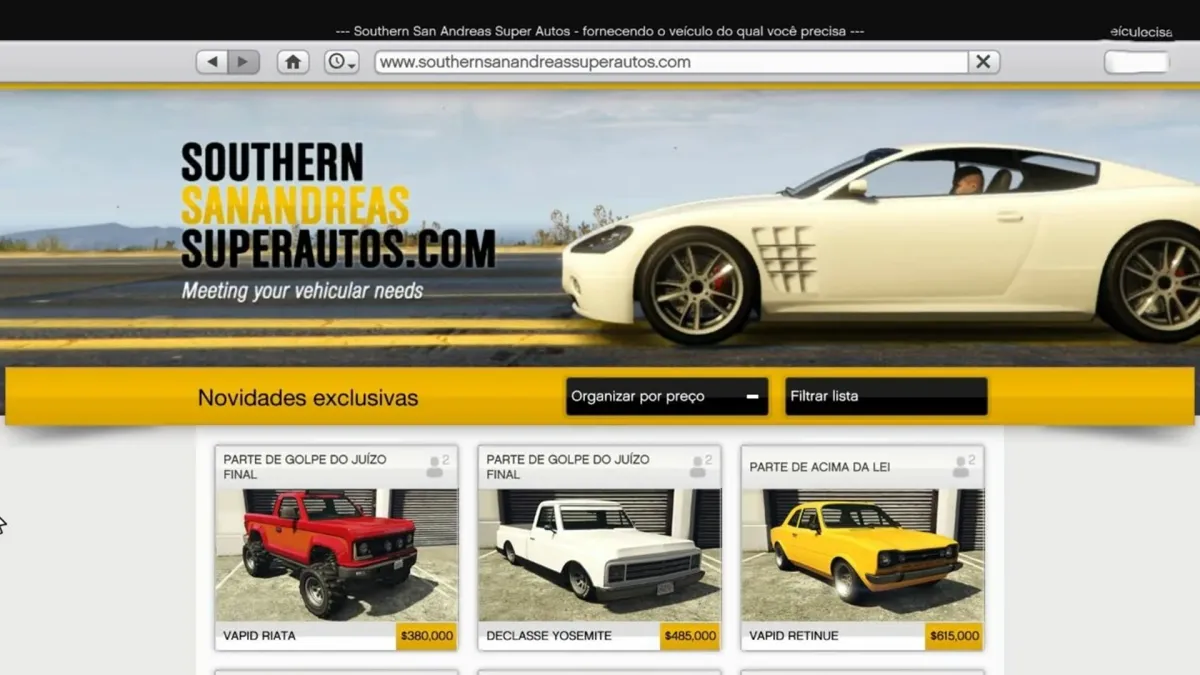 Заказ Pfister Comet на сайте Southern San Andreas Super Autos