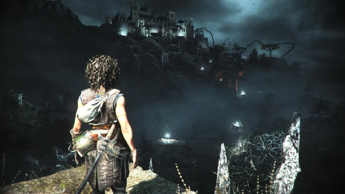 София смотрит на дворец вдали в Resonance: A Plague Tale Legacy