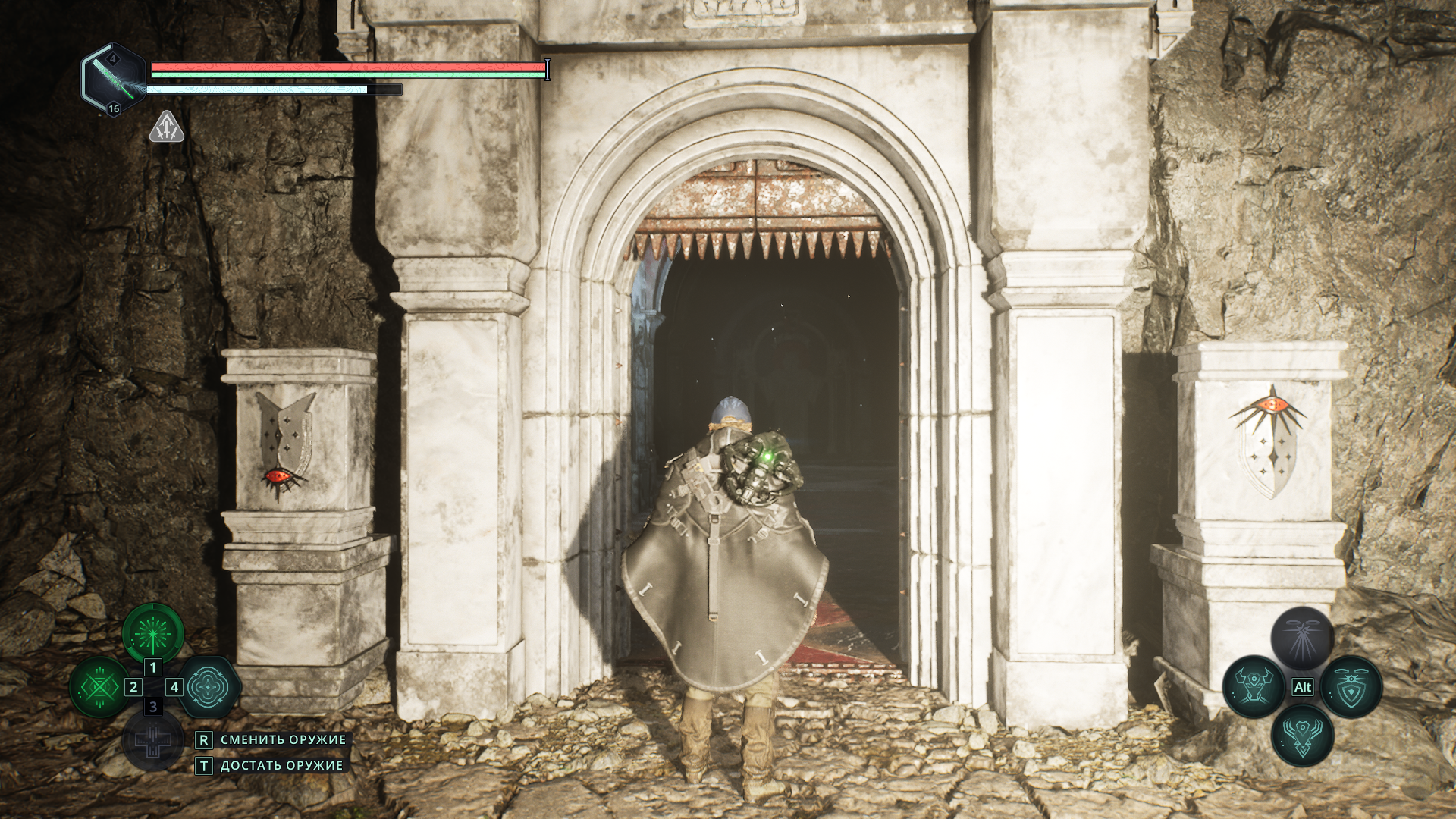 Вход в Музей Возничего с БТР на карте Hell is Us