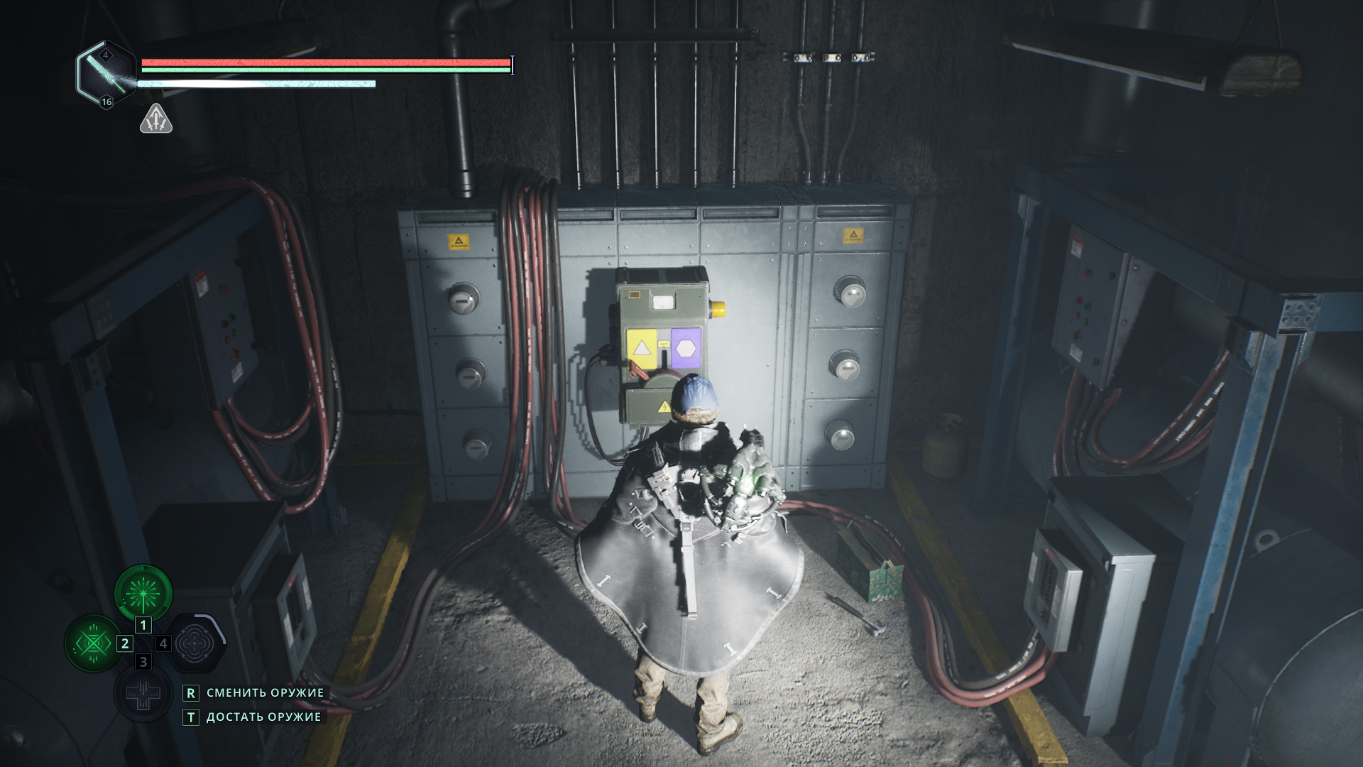 Дверь у сейфа, открывающаяся синей ключ-картой