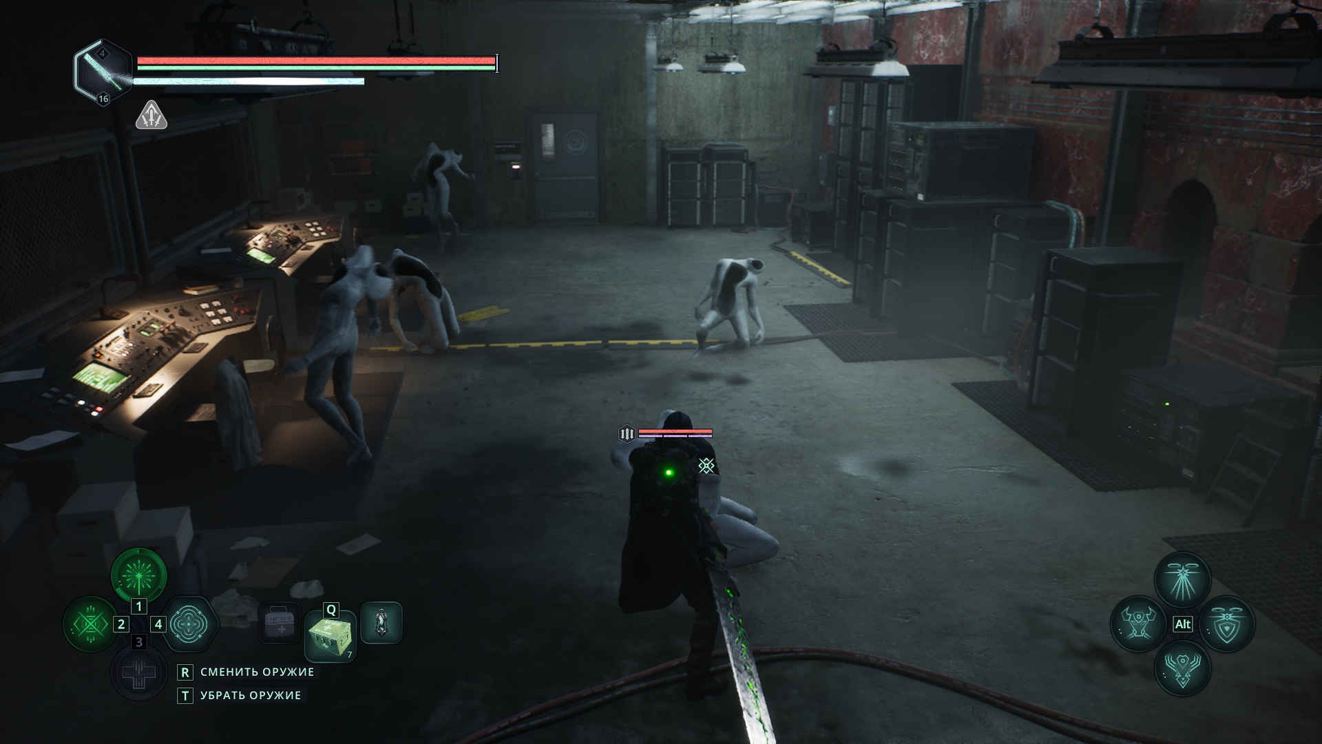 Соседняя комната с толпой врагов