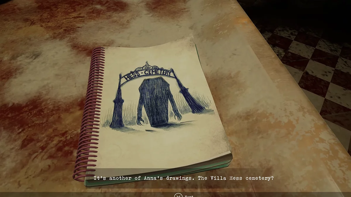 Третий альбом Анны на столе в комнате бойни рыбного завода