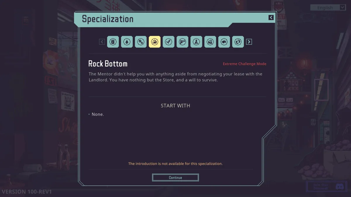 Сложный сценарий Rock Bottom