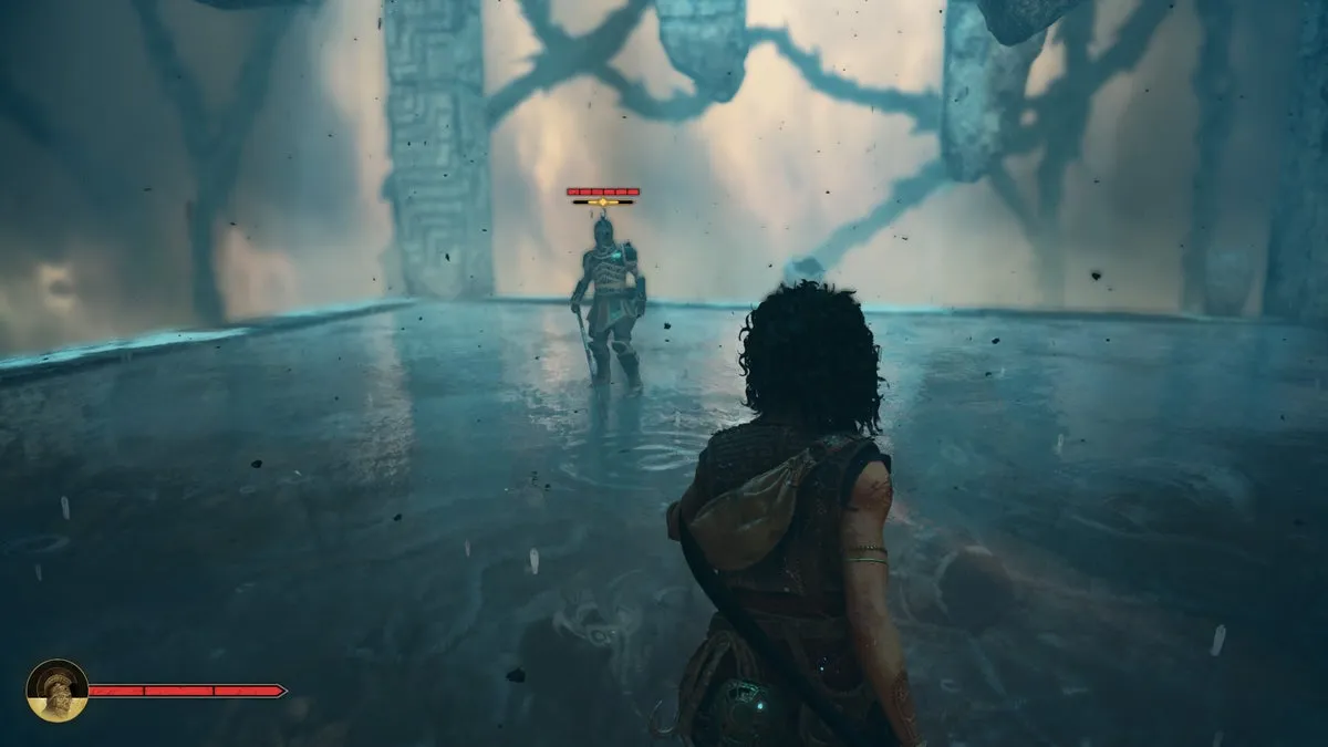 София отбивается от солдат на вершине столпа в Resonance: A Plague Tale Legacy