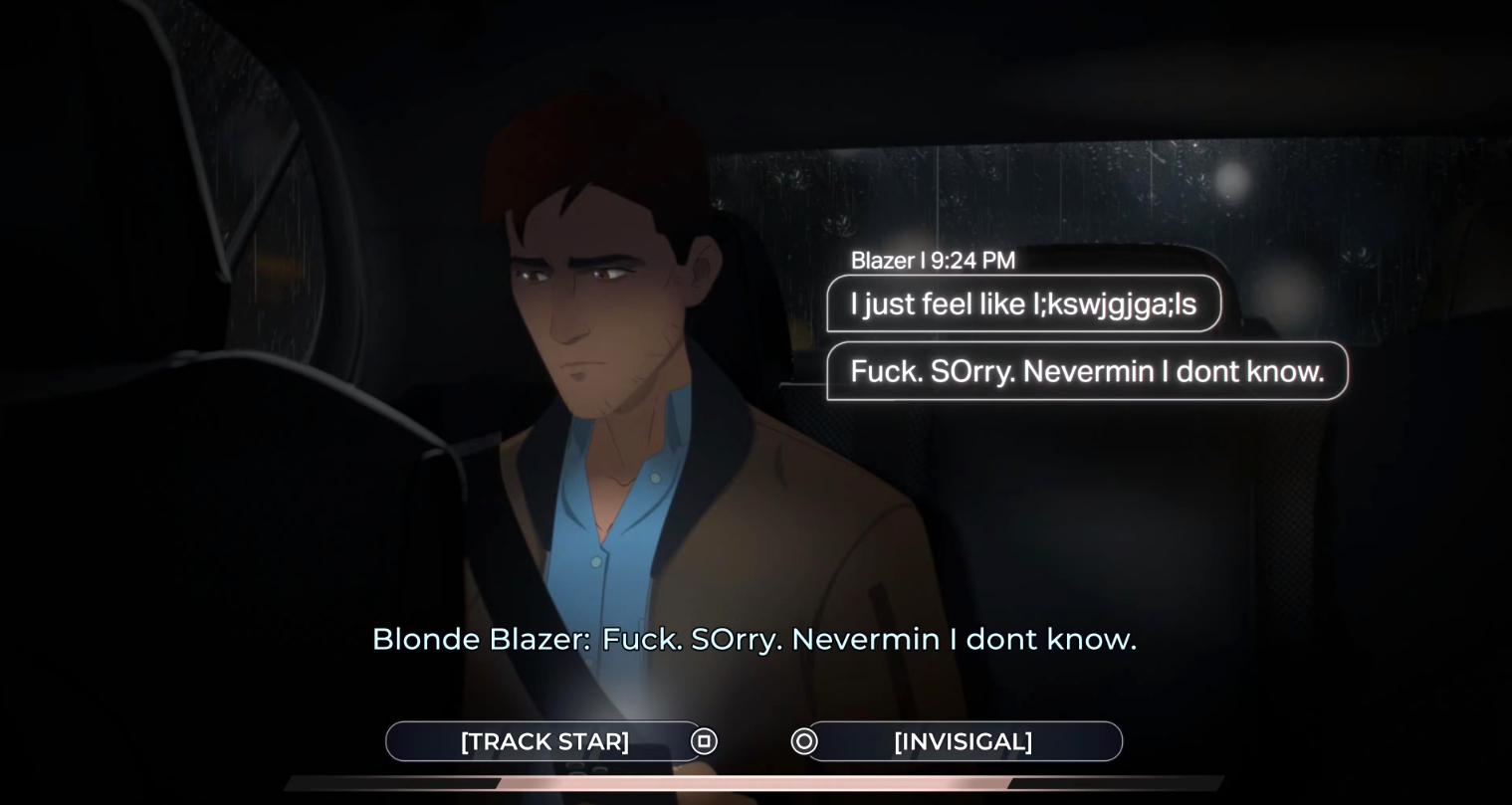 Сообщение от Блонди Блейзер в такси о предстоящем объявлении